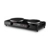 Delron 2 Burner Electric Hot Plate - 2000W - Black